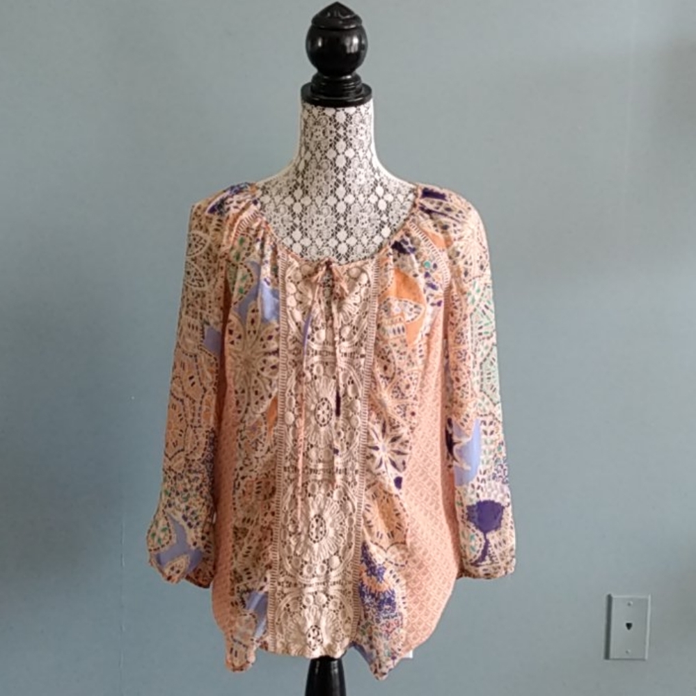 Boho floral blouse